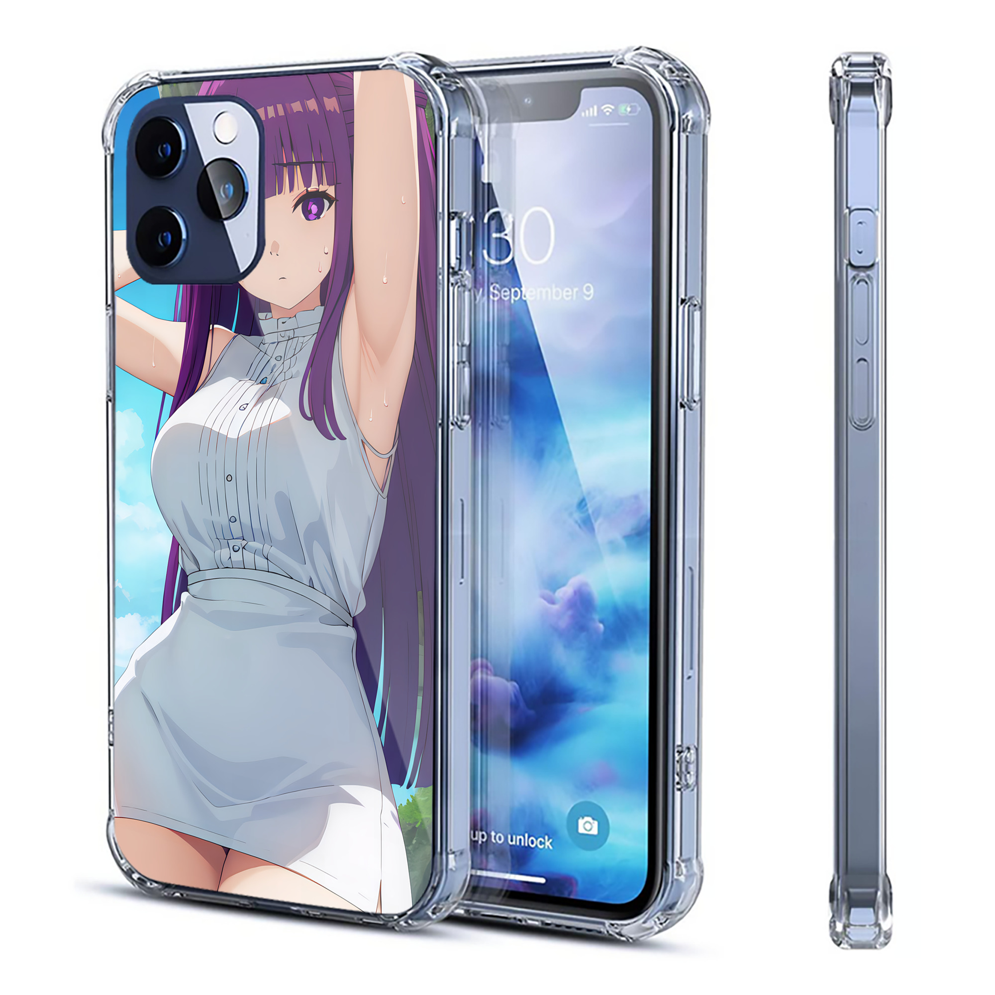 （画像用） 葬送のフリーレン Frieren 【iPhone 12シリーズ対応】透明スマホケース（クリアソフトケース）